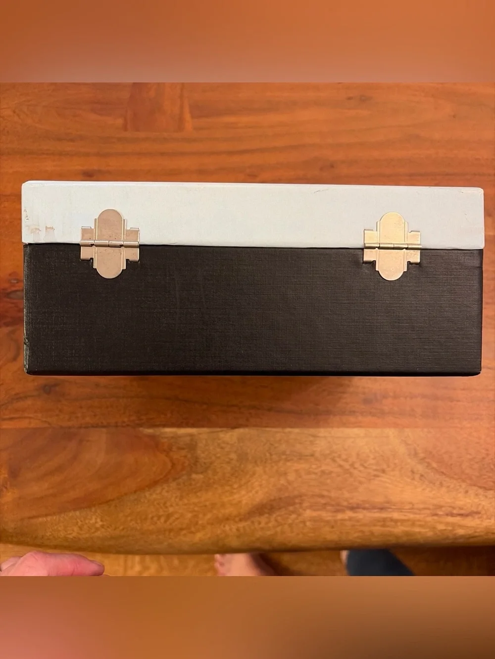 Vintage First National Bank of Chicago Cancelled Check Box Skyline Organizer